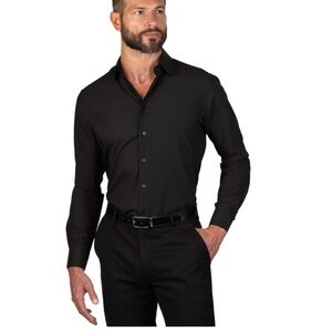 Men’s Nautica Classic Black Slim Fit Dress Shirt